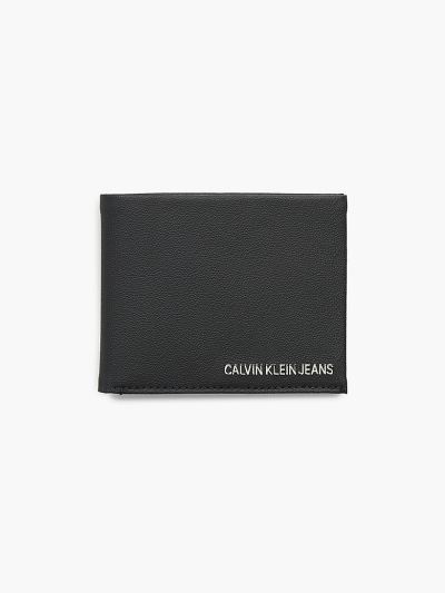 Calvin Klein Táskák & Kiegészítők HU828521 | Calvin Klein Bőr Billfold Férfi Pénztárca Fekete